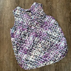 Purple Patterned Premise Studio Blouse